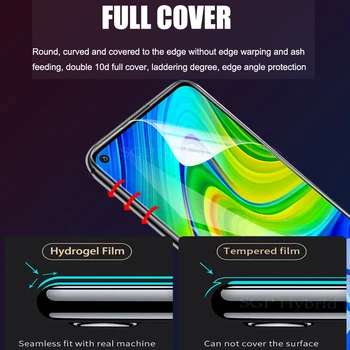 3in1 Hydrogel Film Za Xiaomi Redmi Opomba 9 8 Pro Max 9s 8t Varnosti Vode Gel Film + Objektiv Kamere Steklo Na Redmy Note9 Pro Note9Pro