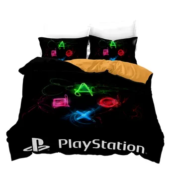 3D posteljnina domačega tekstilnega PS4 igra ročaj tri-delni set 220X240 velikost odeja kritje domačega tekstilnega